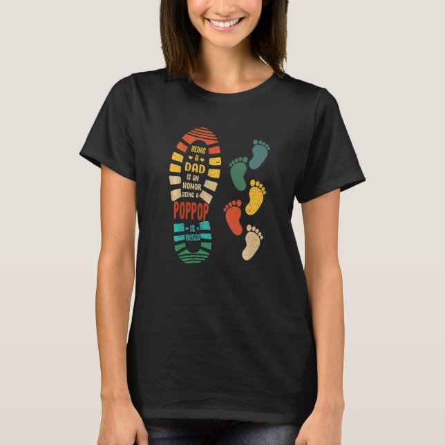 Mens Poppop  Poppop Shoe With Little Footprints T-Shirt (Front)