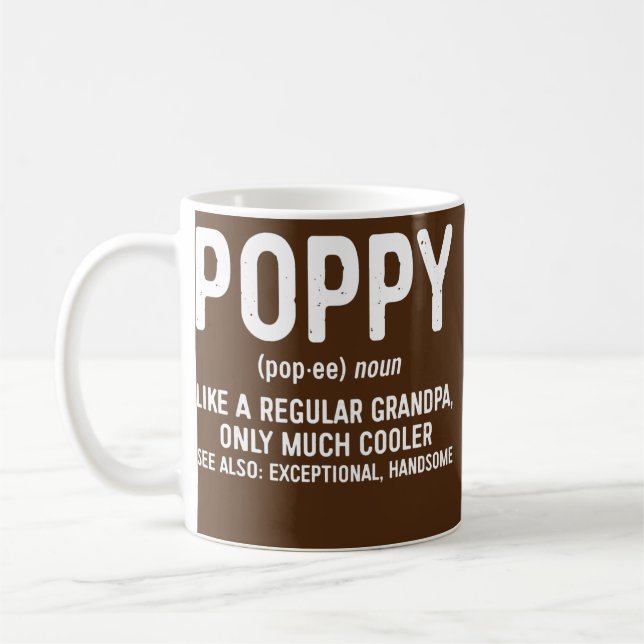 Mens Poppy Definition Like A Regular Grandpa Coffee Mug (Left)