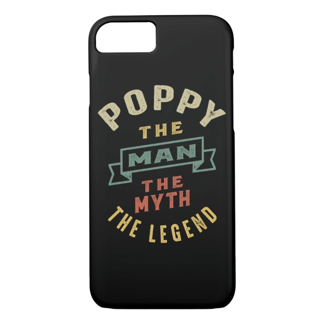 Mens Poppy The Man Myth Legend Father Gift Case-Mate iPhone Case (Back)