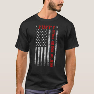 Mens Poppy The Man Myth Legend US Flag Grandpa 4th T-Shirt