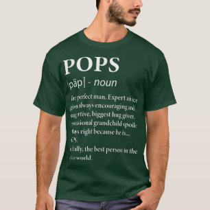 Mens Pops Definition Grandpa  Funny Grandfather  T-Shirt