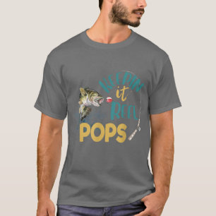 Mens Pops Keeping It Reel Fishing TeeFather Day Gi T-Shirt