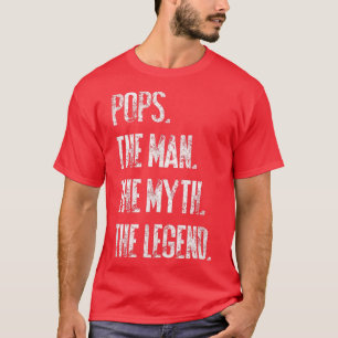 Mens Pops The Legend Father's Day & Birthday Gift T-Shirt