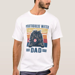 Mens Portuguese Water Dad Father Retro Portuguese T-Shirt