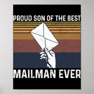 Mens Post Office Design for a Son of a Mailman Poster
