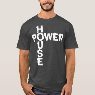Mens POWER HOUSE Gym Fitness Workout Bodybuilding  T-Shirt