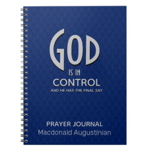 Men's Prayer Journal GOD IS IN CONTROL Notebook