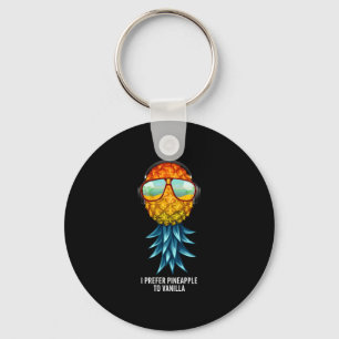 Mens prefer pineapple to vanilla upside down key ring