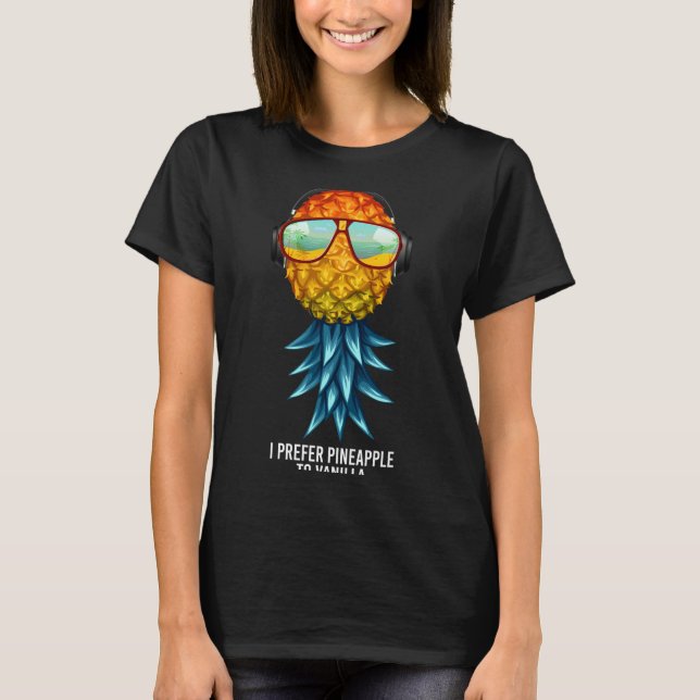 Mens prefer pineapple to vanilla upside down T-Shirt (Front)