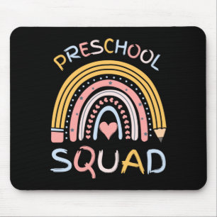 Mens preschool squad cute retro back to school mouse mat
