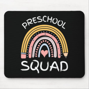 Mens preschool squad cute retro back to school mouse mat