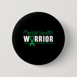 Mens Prevention Awareness Mental Health Warrior 6 Cm Round Badge