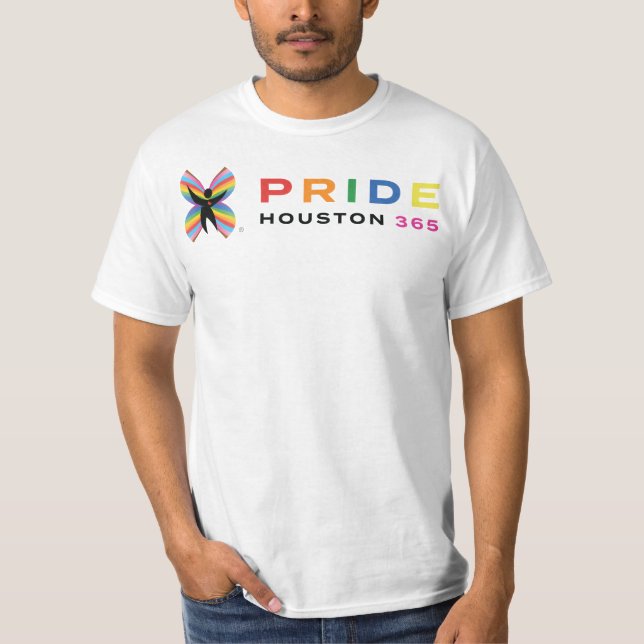 Men's Pride Houston 365 T-Shirt - White (Front)