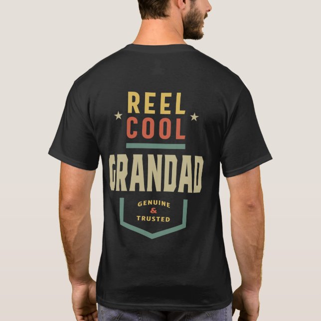 Mens Product Reel Cool Grandad Fishing Gift T-Shirt (Back)