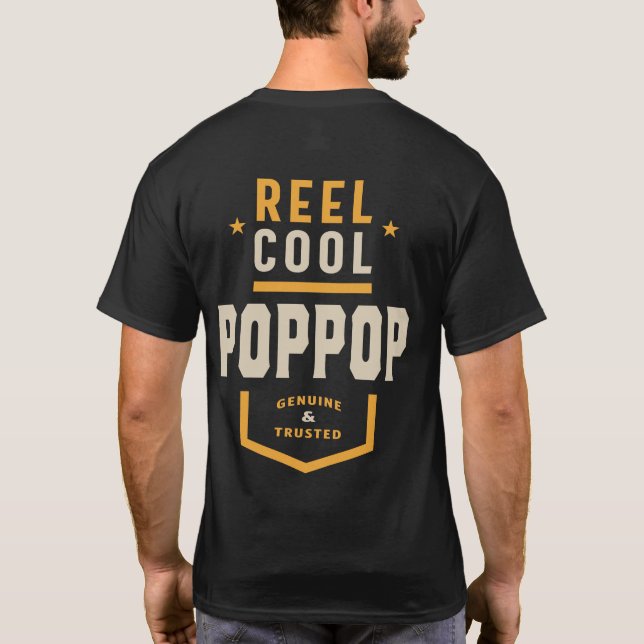 Mens Product Reel Cool PopPop Fishing Gift T-Shirt (Back)