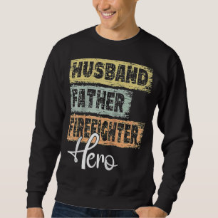 Mens Profession dad hero father Firefighter Raglan Sweatshirt