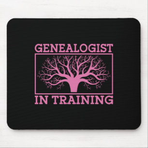 Mens professional genealogist in training - mouse mat