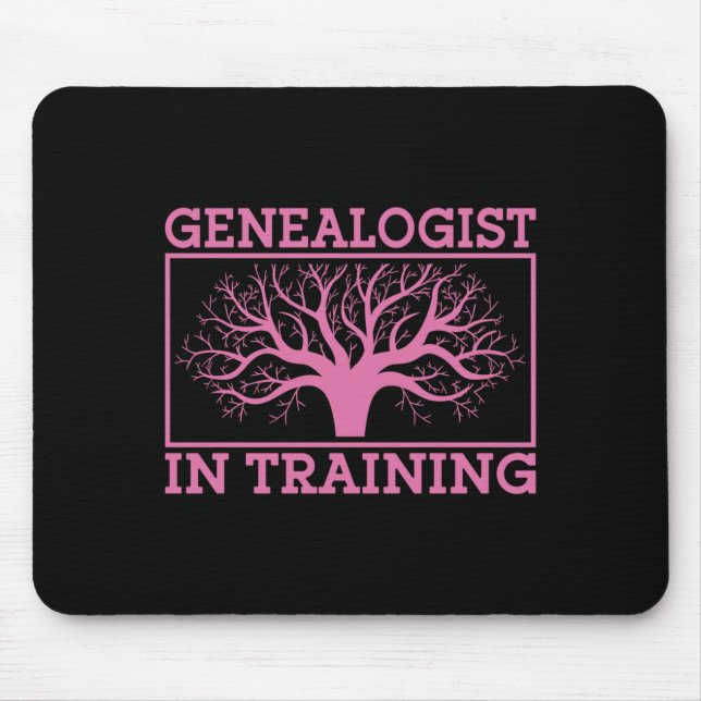 Mens professional genealogist in training - mouse mat (Front)