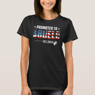 Mens Promoted To Abuelo 2024 First Time Fathers Da T-Shirt