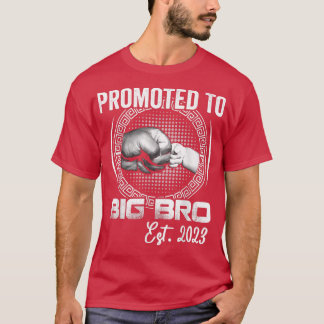 Mens Promoted to Big Bro Est 2023 Funny Pregnancy  T-Shirt