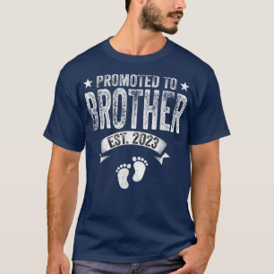 Mens Promoted To Brother Est 2023 Funny New Grandf T-Shirt