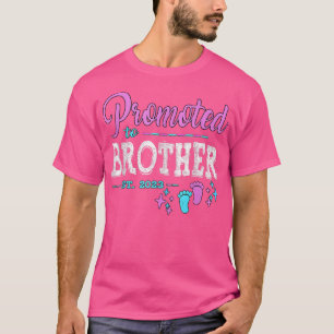 Mens Promoted To Brother Est 2023 Pregnancy Revea T-Shirt
