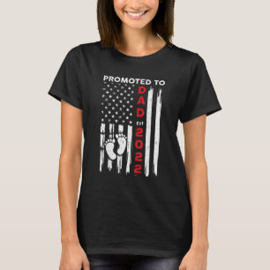 Mens Promoted To Dad 2022 Flag First Time Father's T-Shirt