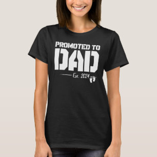 Mens Promoted to Dad 2024 funny for new dad First T-Shirt