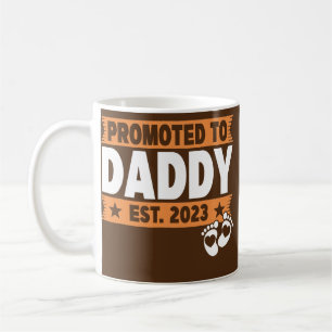 Mens Promoted To Daddy 2023 First Time Father's Coffee Mug