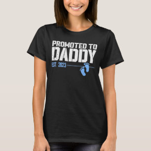Mens Promoted To Daddy 2023 Of Boy First Time Dad T-Shirt