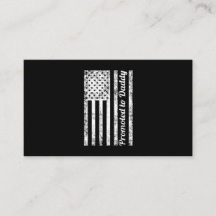 Mens Promoted to daddy: Distressed American (USA) Business Card
