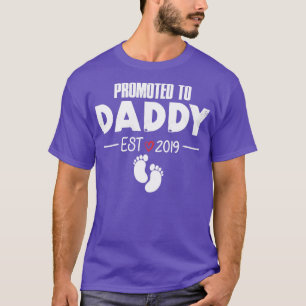 Mens Promoted To Daddy Est 2019 New Dad Gift T-Shirt