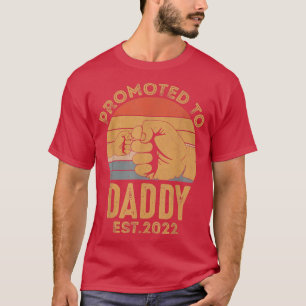 Mens Promoted To Daddy Est 2022 1st Time New Dad F T-Shirt
