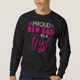 Mens Promoted To Daddy Father's Day Proud New Dad Sweatshirt