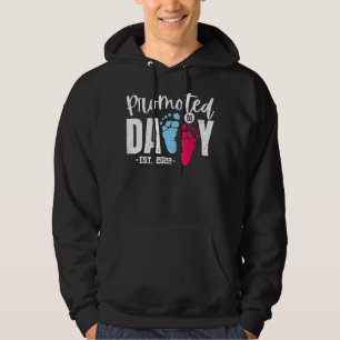 Mens Promoted To Daddy New Dad First Time Father Hoodie