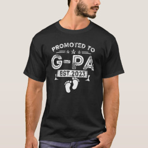 Mens Promoted To G Pa 2023 For New Dad First Time T-Shirt