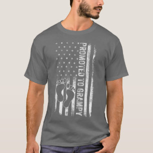 Mens Promoted to Grampy Est 2023 First Time Father T-Shirt