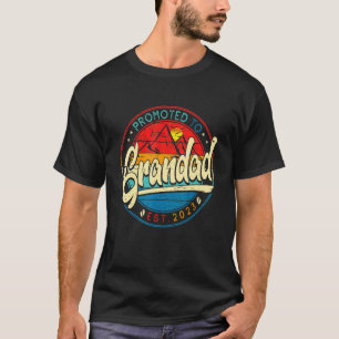 Mens Promoted To Grandad 2023 First Time Father's  T-Shirt