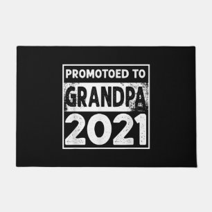 Mens Promoted To Grandpa 2021 Granddad Doormat