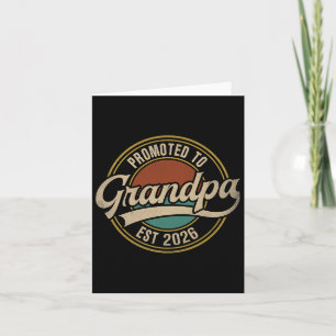 Mens Promoted To Grandpa 2026 New Grandfather Baby Card