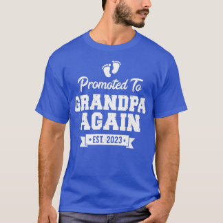 Mens Promoted to Grandpa Again 2023 Soon To Be Gra T-Shirt