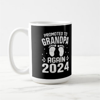 Men's Promoted To Grandpa Again Est 2024 Coffee Mug