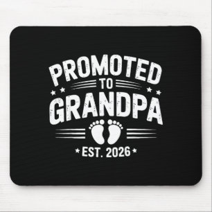 Mens Promoted To Grandpa Est 2026 New Grandpa Preg Mouse Mat