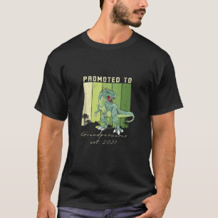 Mens Promoted to Grandpasaurus 2021 New Grandpa T T-Shirt