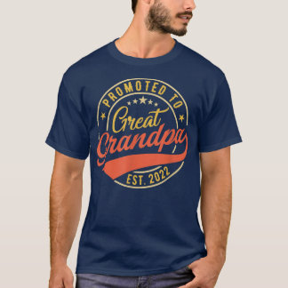 Mens Promoted To Great Grandpa Est 2022 New Grandp T-Shirt