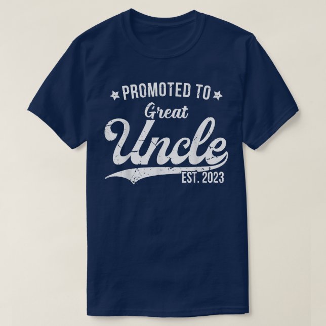 Mens Promoted To Great Uncle 2023 Soon To Be Pregn T-Shirt (Design Front)