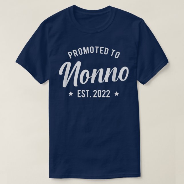 Mens Promoted to Nonno 2022 Grandpa Grandfather  T-Shirt (Design Front)