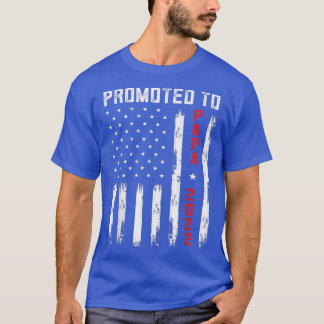 Mens Promoted To Papa , American Flag Pregnancy An T-Shirt