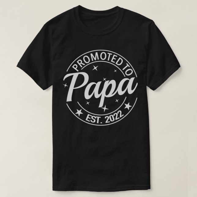 Mens Promoted To Papa est 2022 Soon To Be Dad Preg T-Shirt (Design Front)