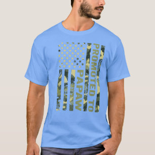Mens Promoted To Papaw First Time Fathers Day New T-Shirt